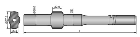 Montabert H50 H60 H70를 위한 T38 교련 정강이 접합기