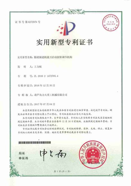 중국 Litian Heavy Industry Machinery Co., Ltd. 인증